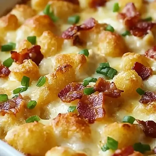 Chicken Bacon Ranch Tater Tot Casserole