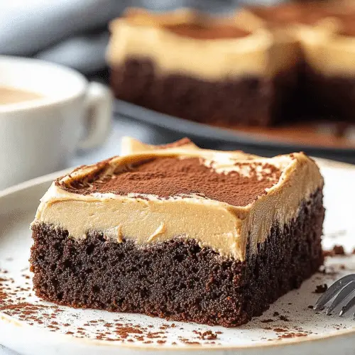 Mocha Brownies with Coffee Frosting