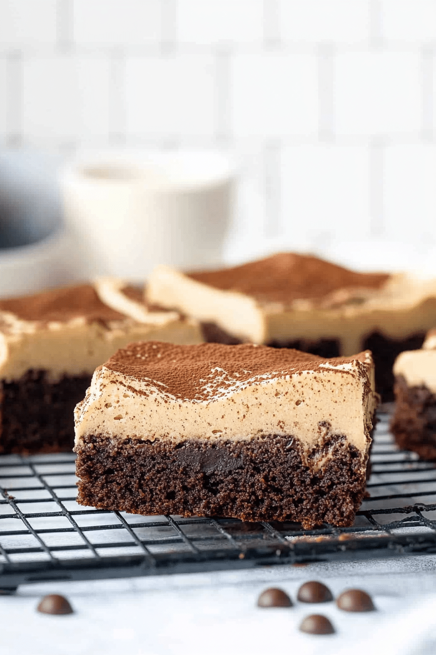 Mocha Brownies with Coffee Frosting