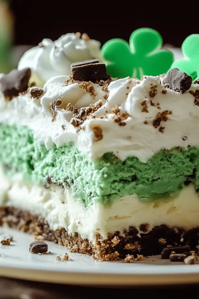 Shamrock Shake Dessert Lasagna