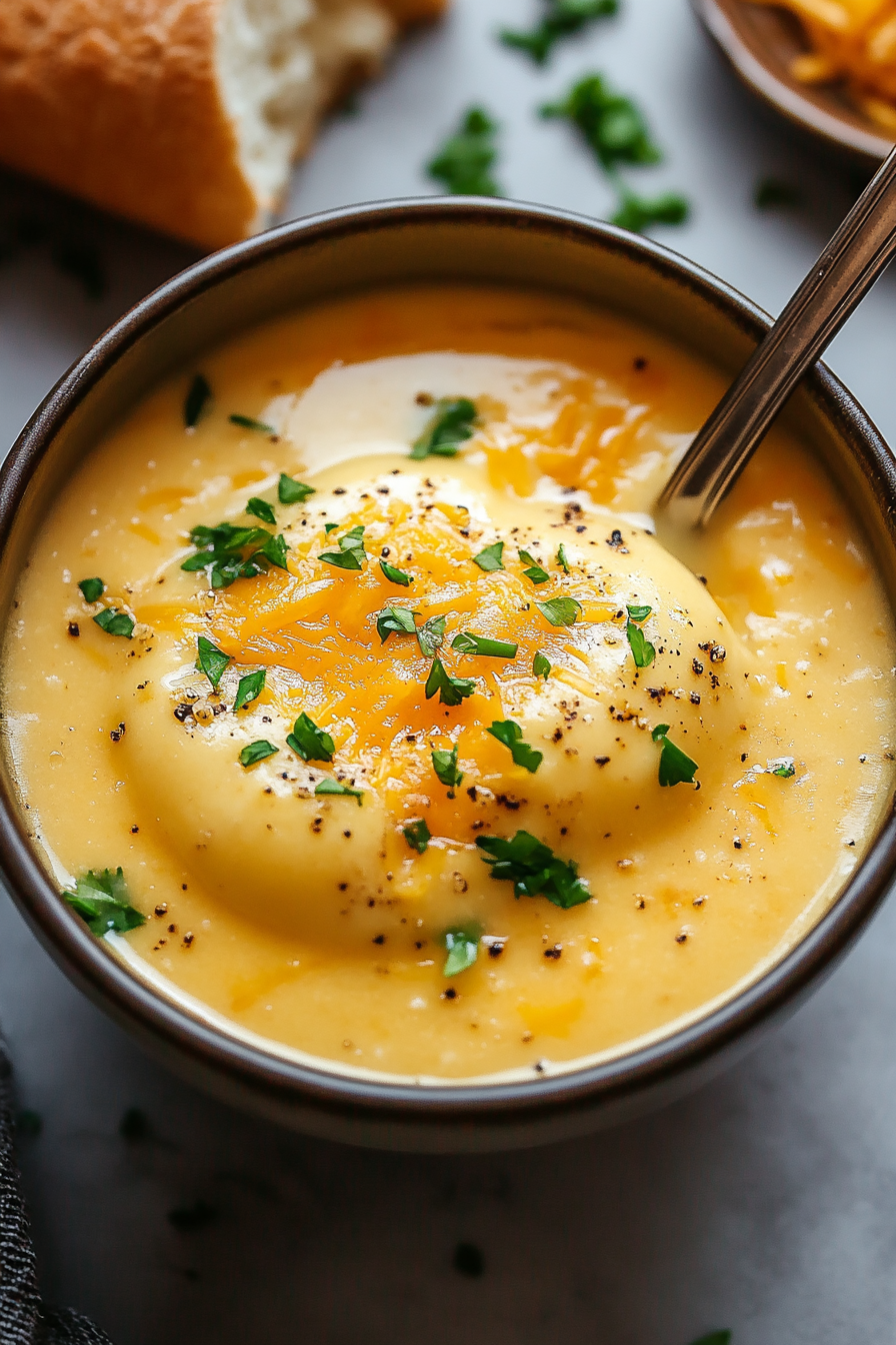 Beer and Cheddar Cheese Soup Recipe
