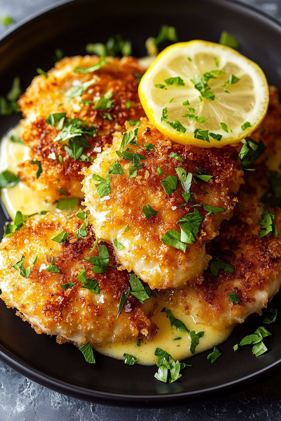 Chicken Milanese Recipe Final Dish Presentation