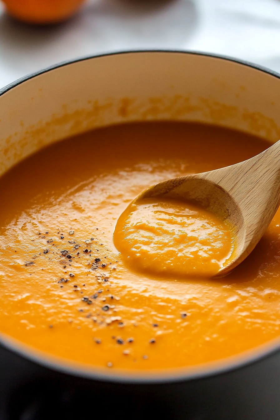 Curried Butternut Squash Soup Recipe Final Dish Presentation