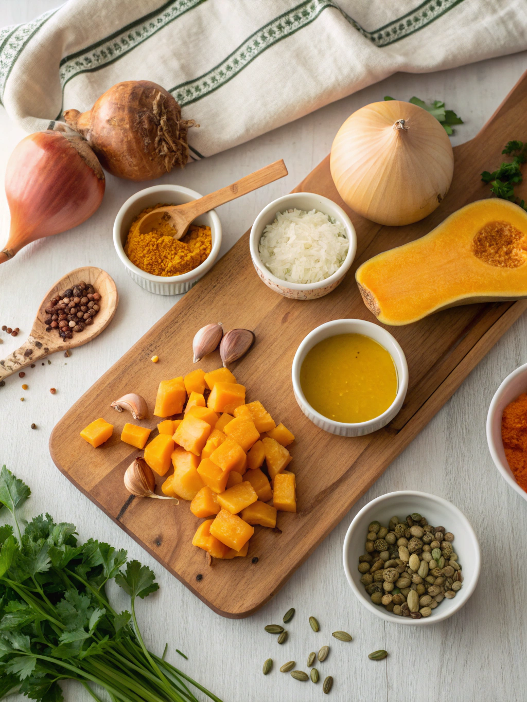 Curried Butternut Squash Soup Recipe ingredients