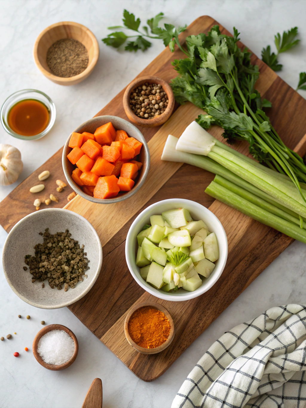 Delicious Slow Cooker Vegetable Soup ingredients