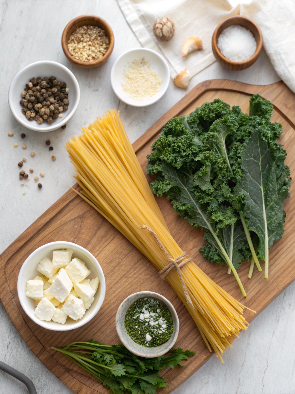 Kale and Feta One-Pot Pasta Recipe ingredients