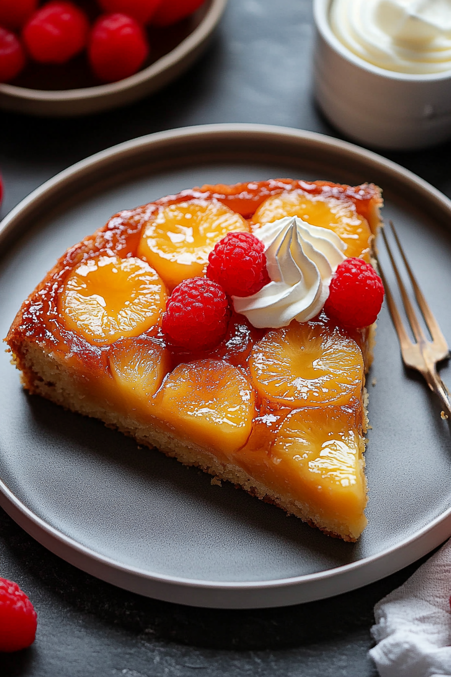 Pineapple Upside-Down Cake Recipe Final Dish Presentation