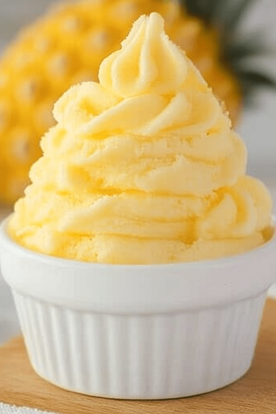 Homemade Pineapple Soft Serve Ice Cream