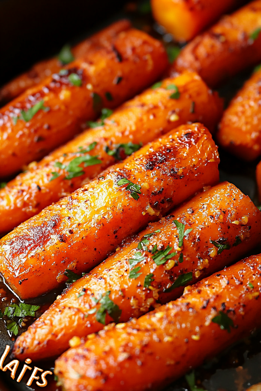 Roasted Cajun Butter Carrots Recipe Final Dish Presentation