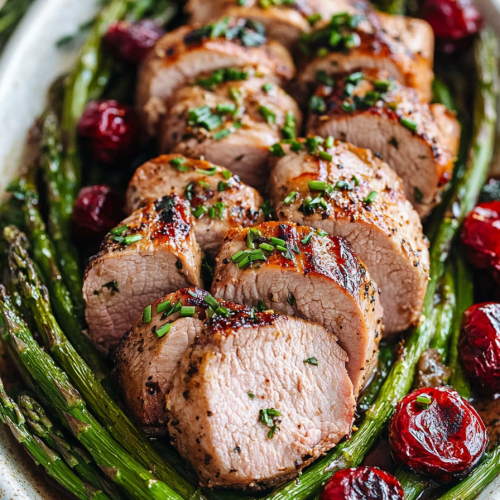 Roasted Pork Tenderloin with Asparagus Recipe