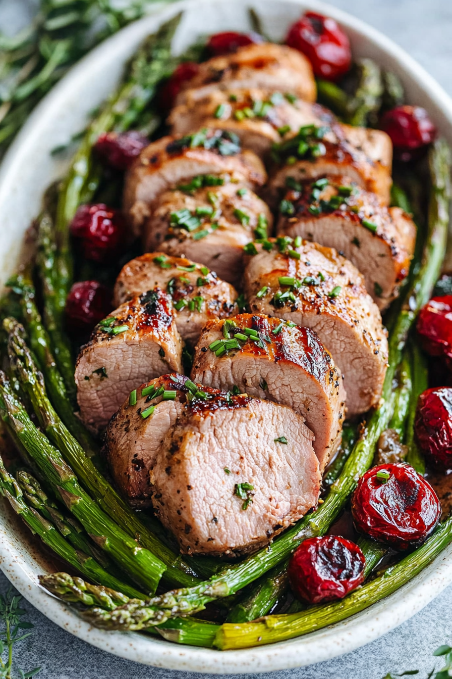 Roasted Pork Tenderloin with Asparagus Recipe