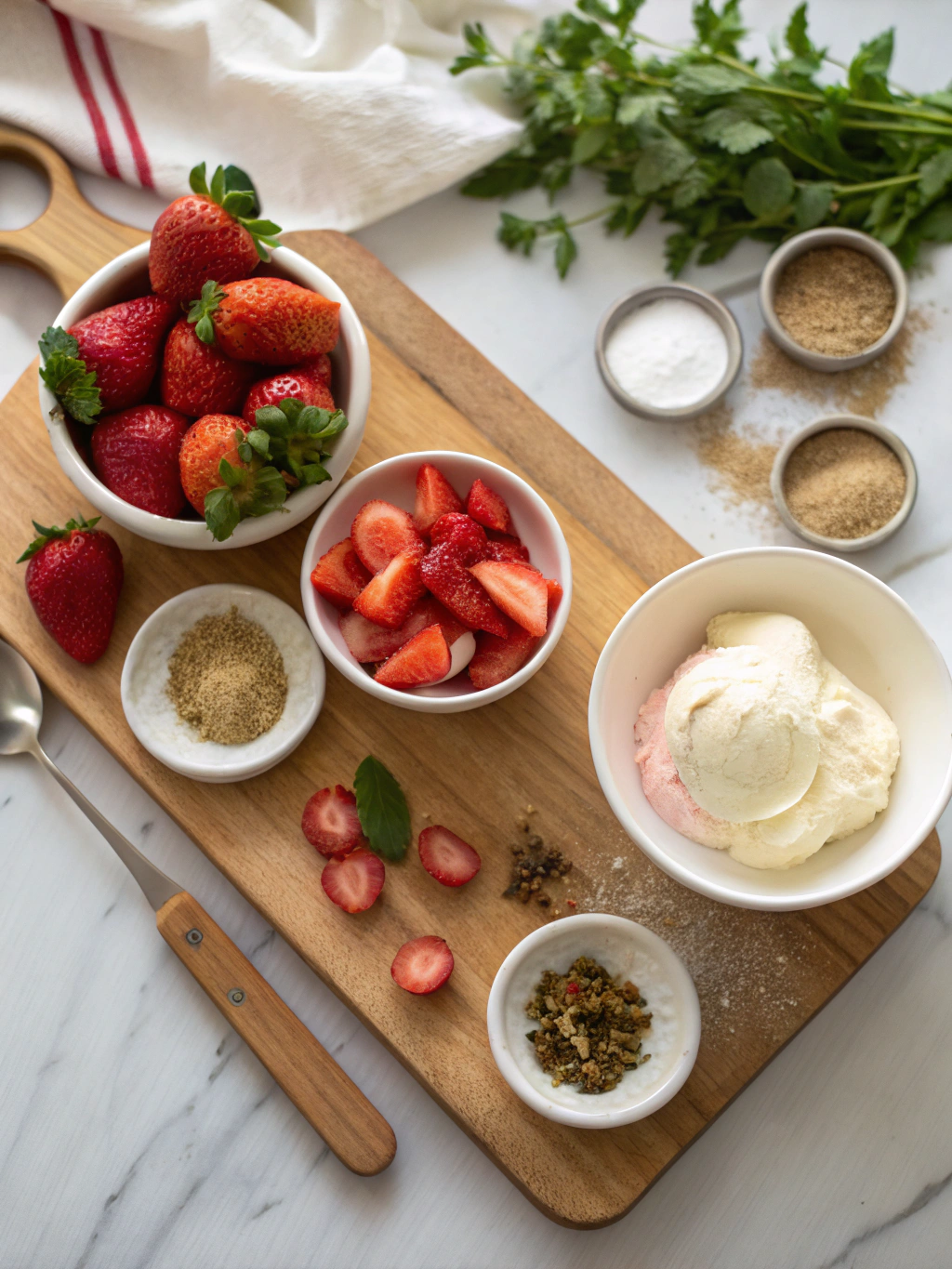 Strawberry Cheesecake Ice Cream Recipe ingredients