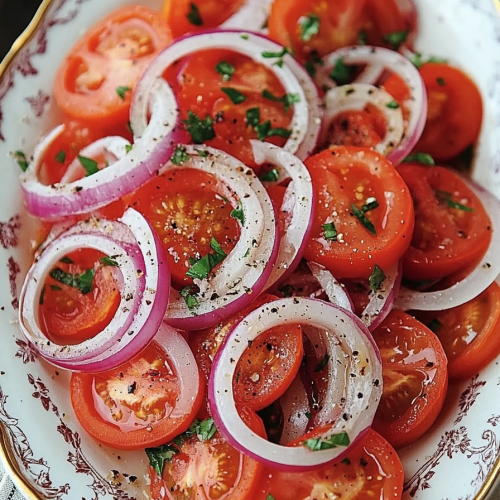 Tomato Salad Recipe with Sweet Onions
