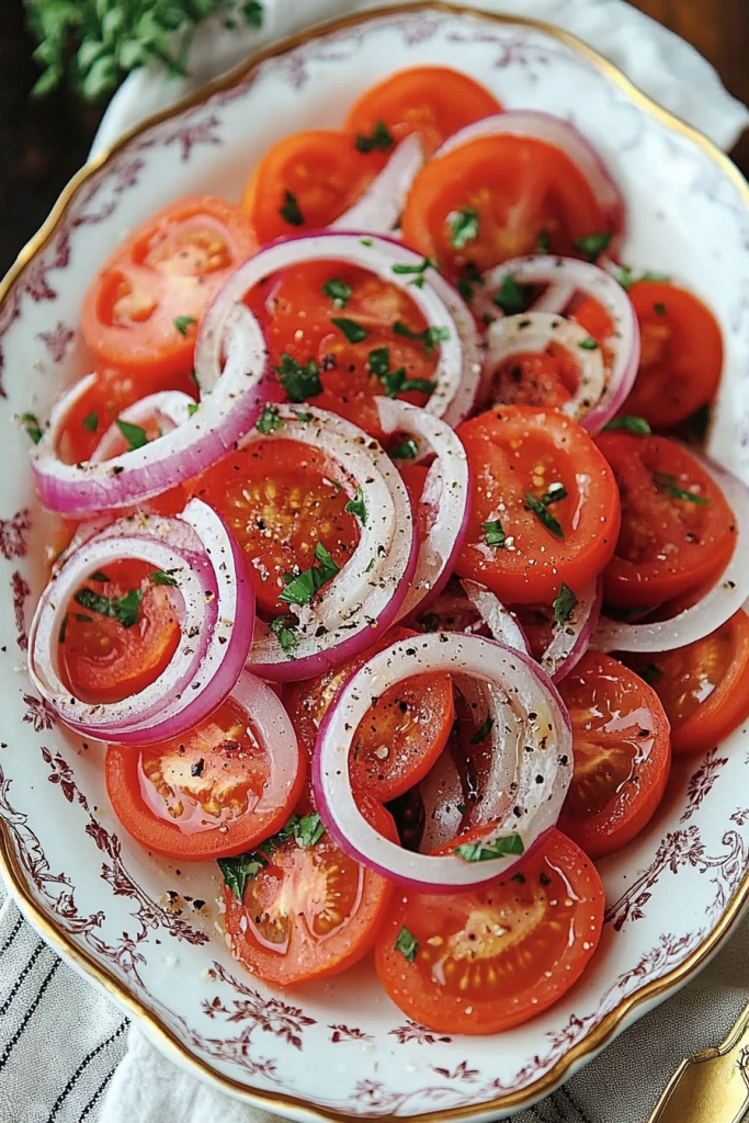 Tomato Salad Recipe with Sweet Onions