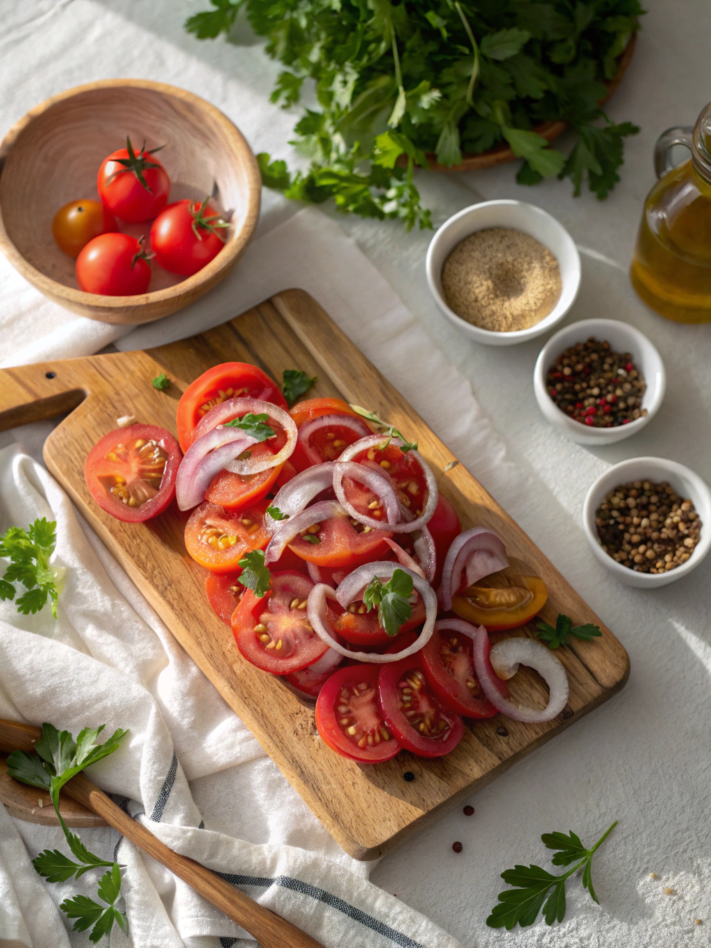 Tomato Salad Recipe with Sweet Onions ingredients