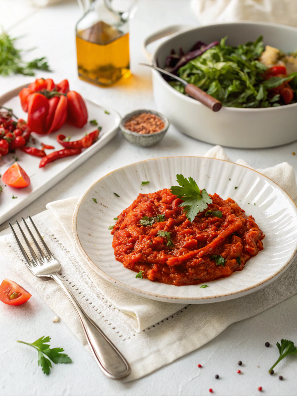 Ajvar Recipe: How to Make Traditional Balkan Roasted Red Pepper Relish serving suggestion