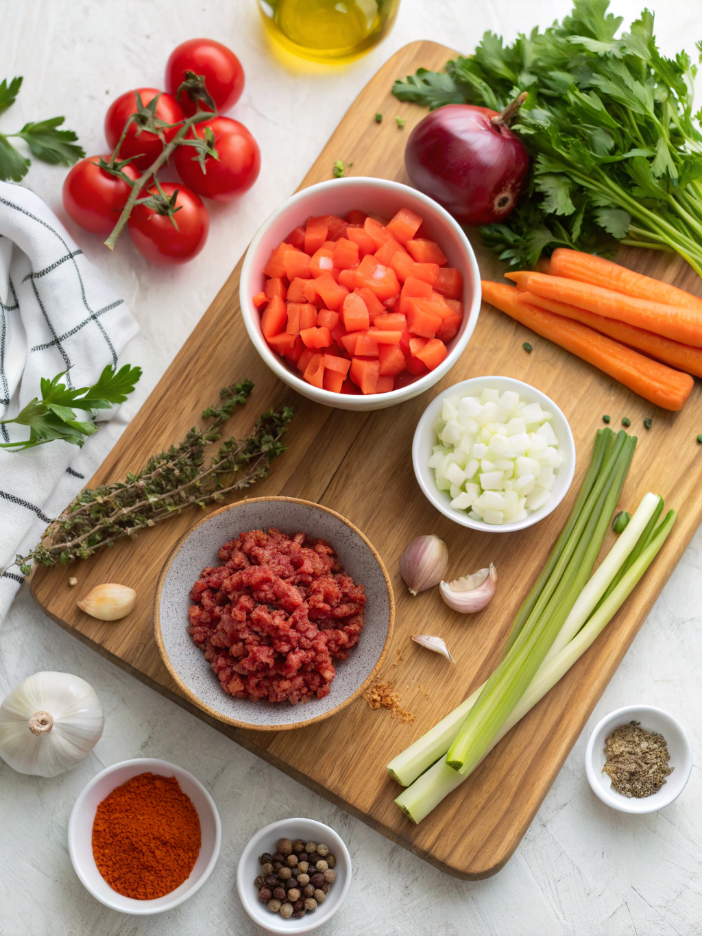 Authentic Homemade Bolognese Sauce Recipe ingredients