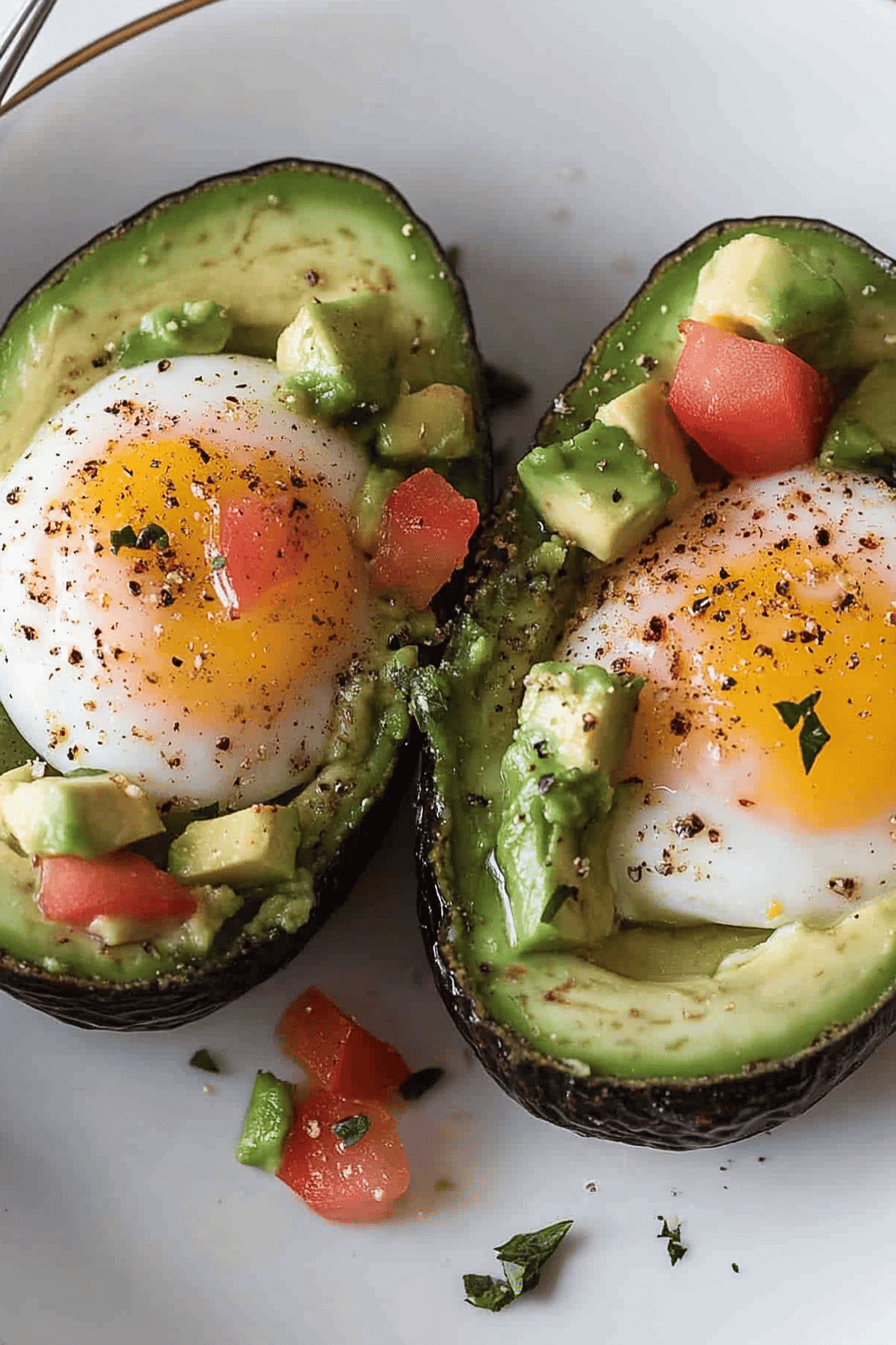 Avocado Baked Egg Recipe Final Dish Presentation