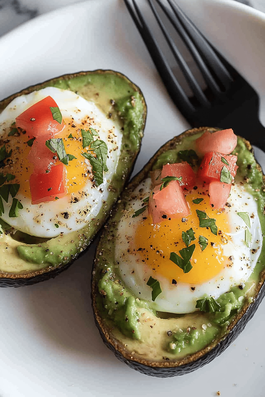 Avocado Baked Egg Recipe Final Dish Presentation