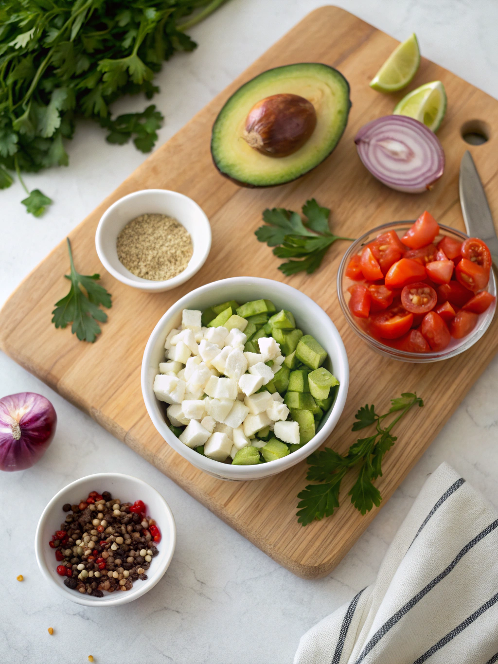 Avocado Feta Salsa Recipe ingredients