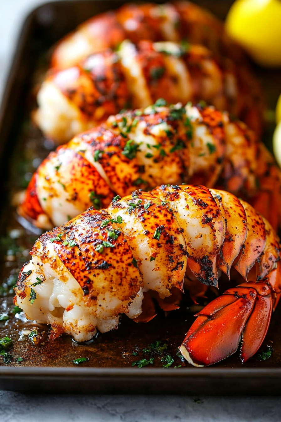Baked Lobster Tails Recipe Final Dish Presentation