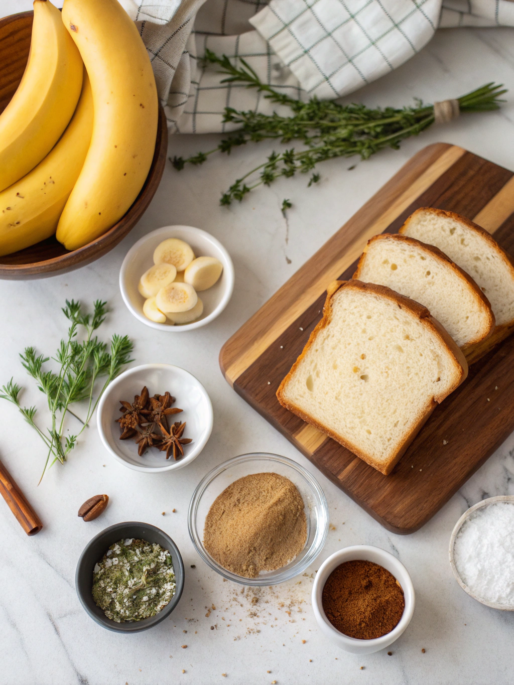 Banana Bread Stuffed French Toast Recipe ingredients