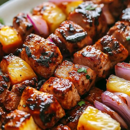 Barbecue Pineapple Pork Skewers Recipe