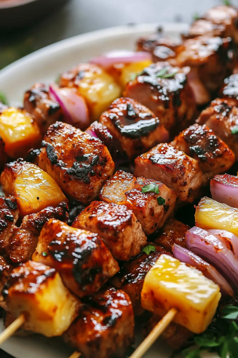 Barbecue Pineapple Pork Skewers Recipe