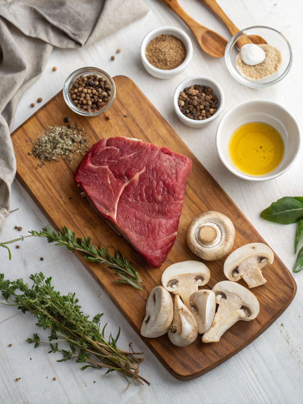 Beef Tenderloin with Savory Mushroom Gravy Recipe ingredients