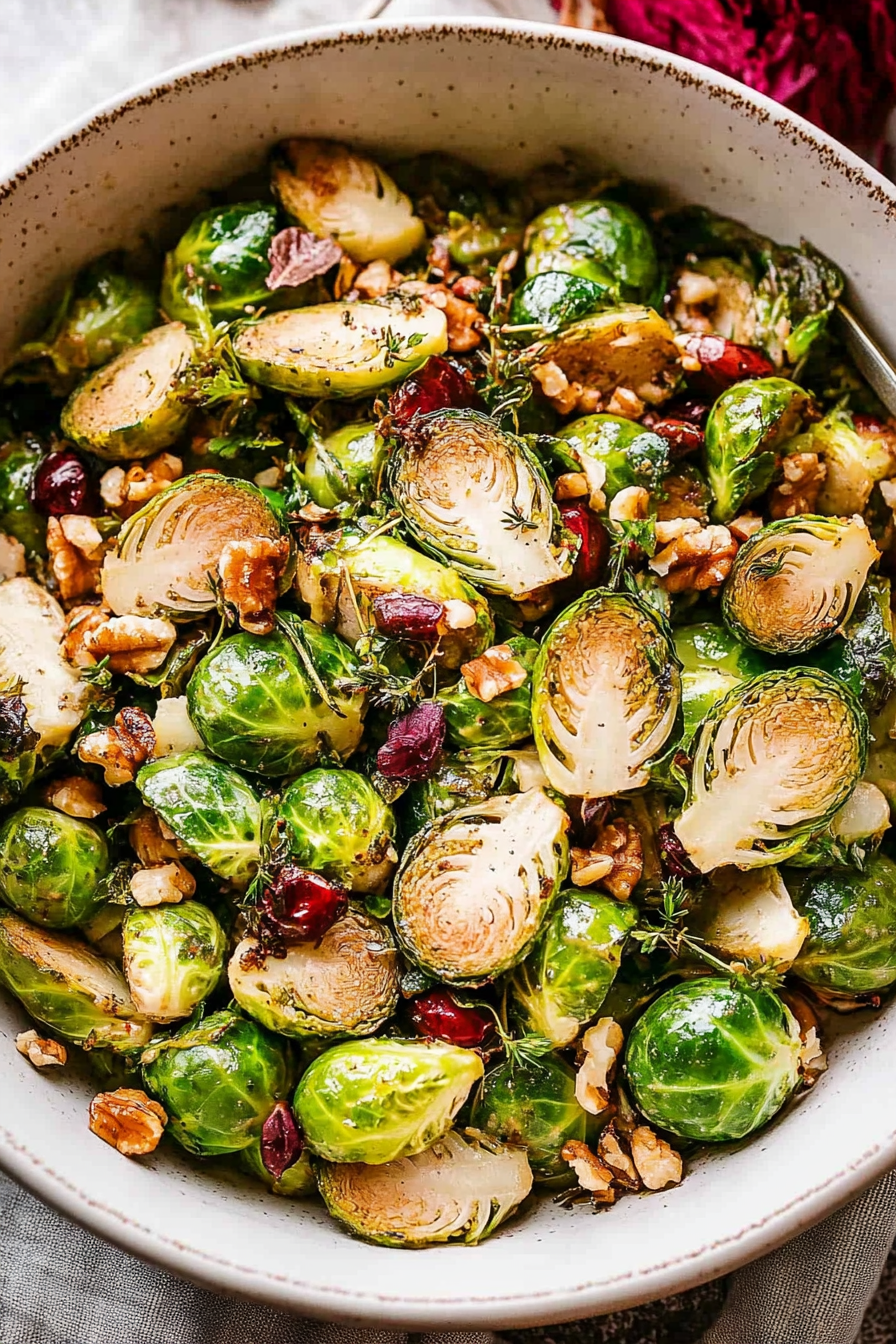 Brussels Sprouts Salad Recipe Final Dish Presentation