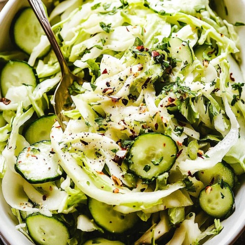 Cabbage and Cucumber Salad Recipe
