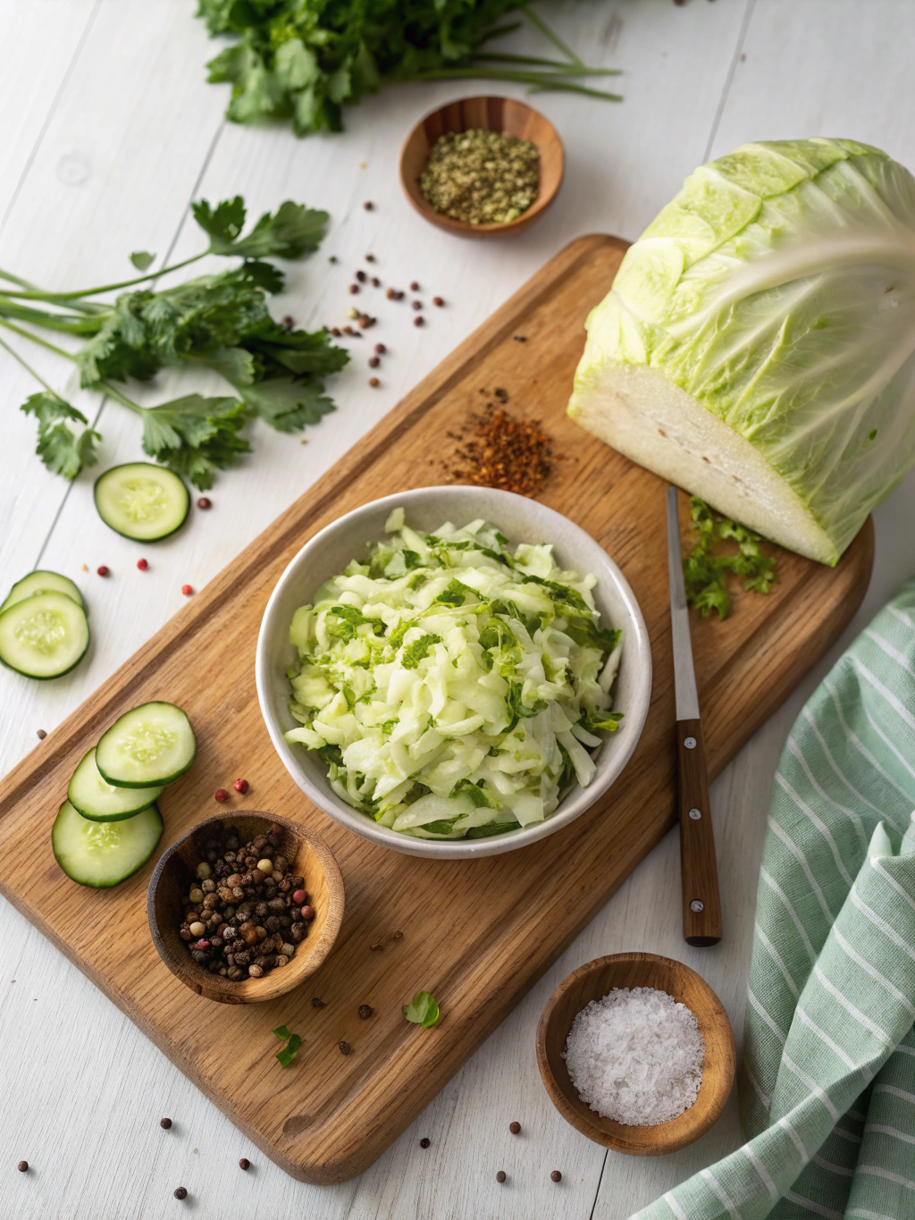 Cabbage and Cucumber Salad Recipe ingredients