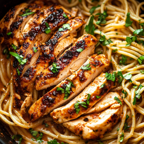 Cajun Chicken Pasta with Zucchini Noodles Recipe