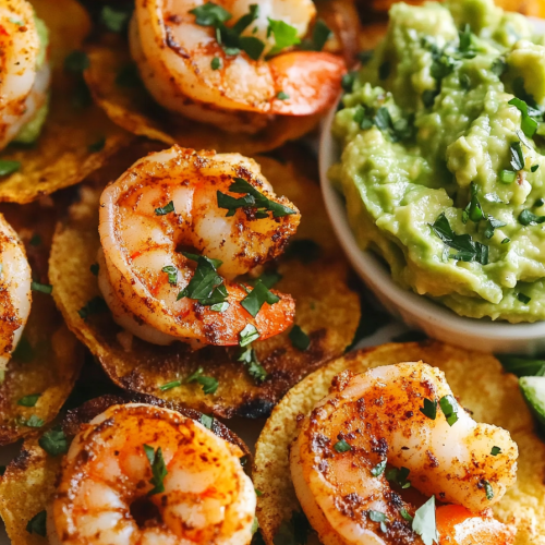 Cajun Shrimp and Guacamole Tortilla Bites Recipe