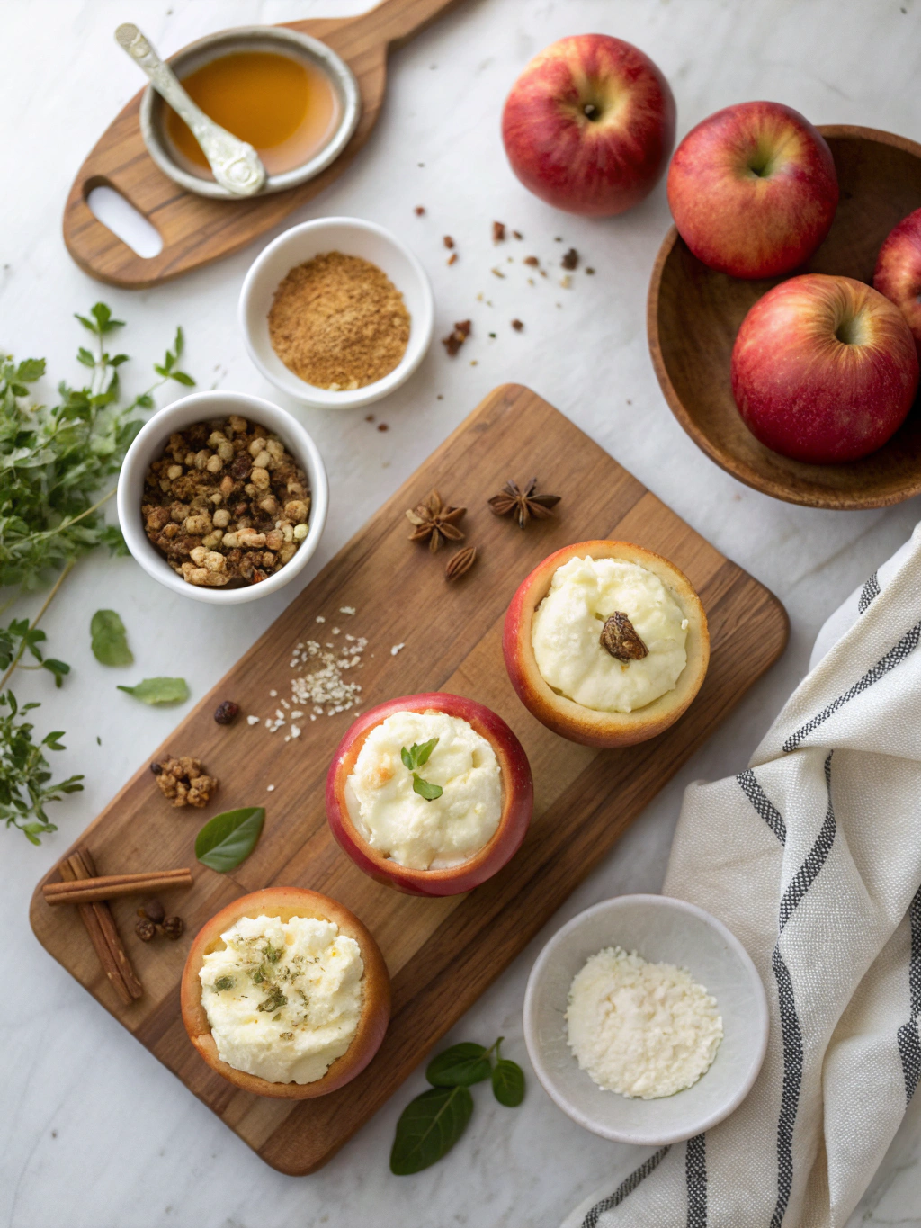 Cheesecake Stuffed Baked Apples Recipe ingredients