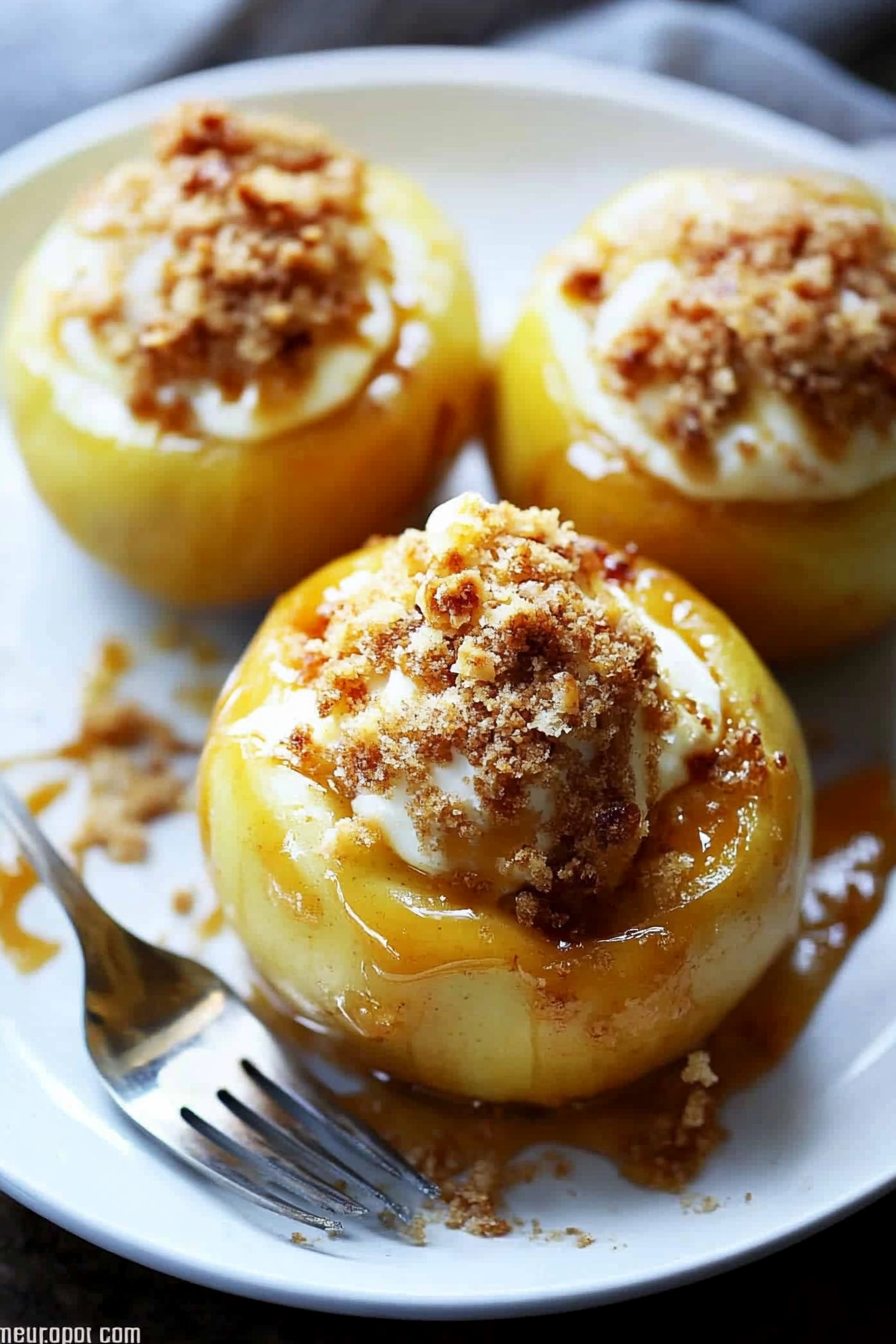 Cheesecake Stuffed Baked Apples Recipe