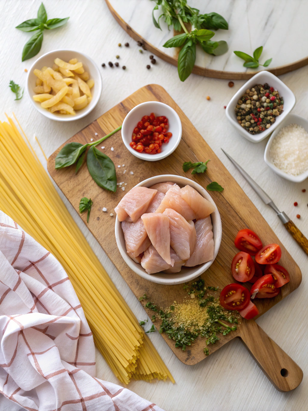 Chicken Bruschetta Pasta Recipe ingredients