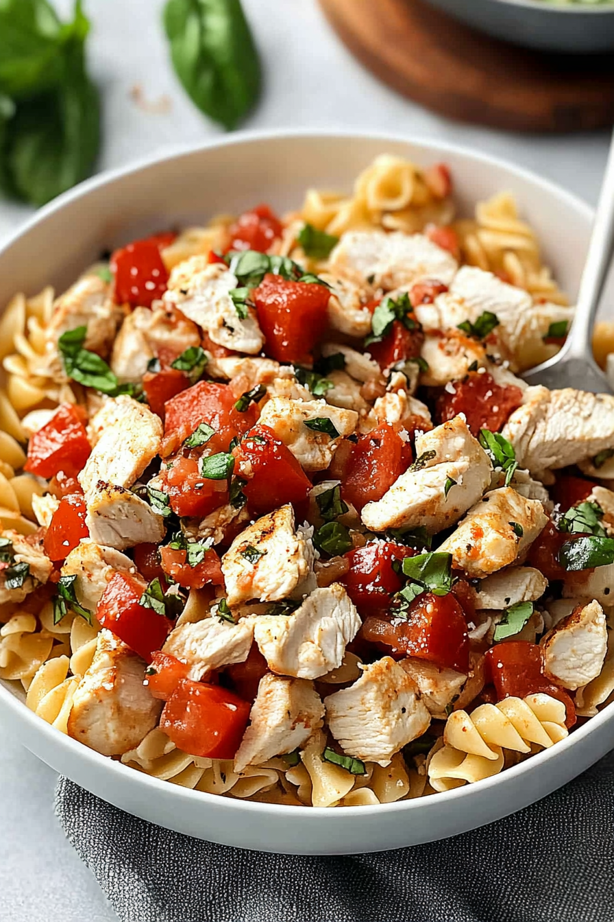 Chicken Bruschetta Pasta Recipe