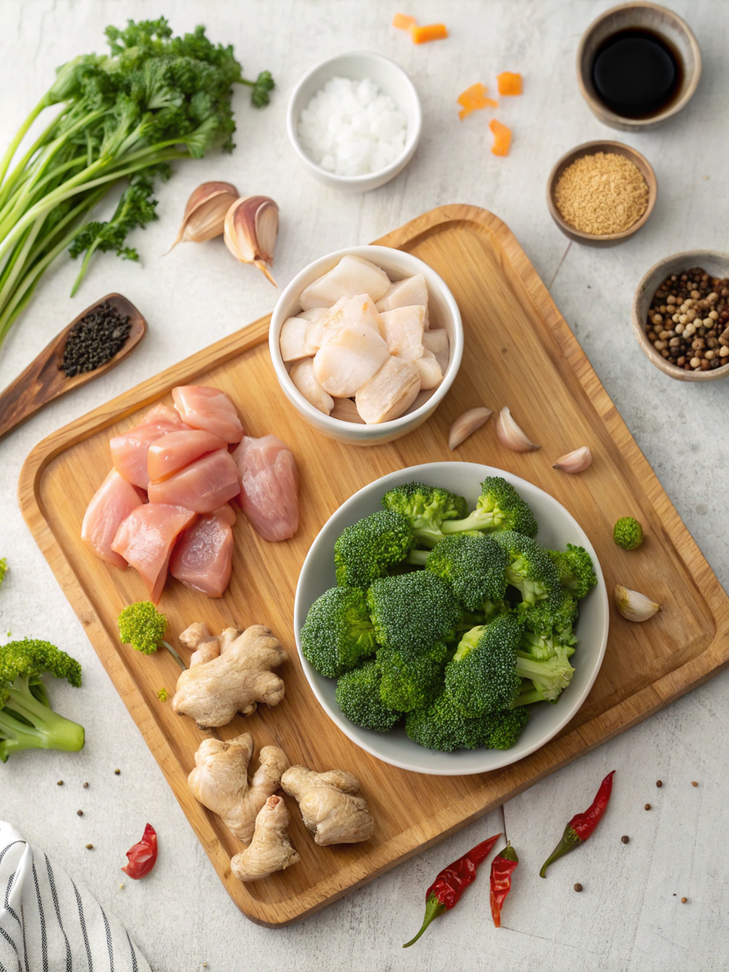 Chinese Chicken and Broccoli Recipe - Easy and Delicious Stir-Fry Dish ingredients