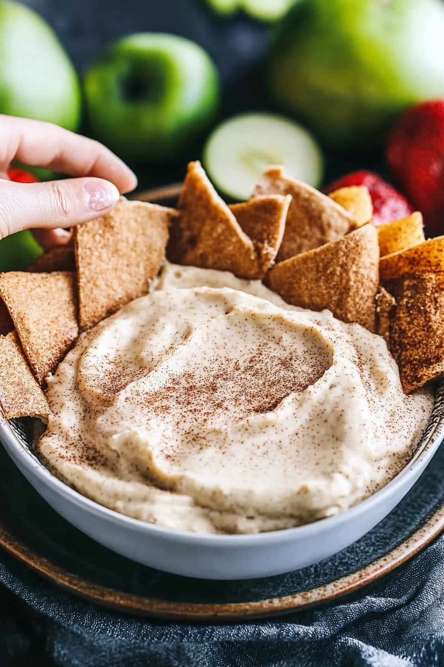 Churro Cream Cheese Fruit Dip Recipe Final Dish Presentation