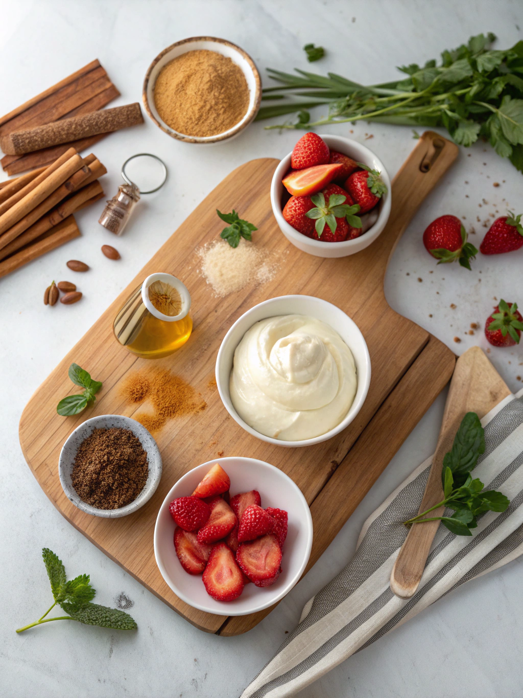 Churro Cream Cheese Fruit Dip Recipe ingredients