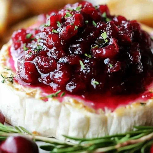 Cranberry Sauce Topped Baked Brie Recipe