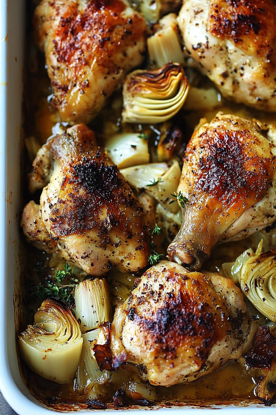 Creamy Artichoke Chicken Recipe Final Dish Presentation