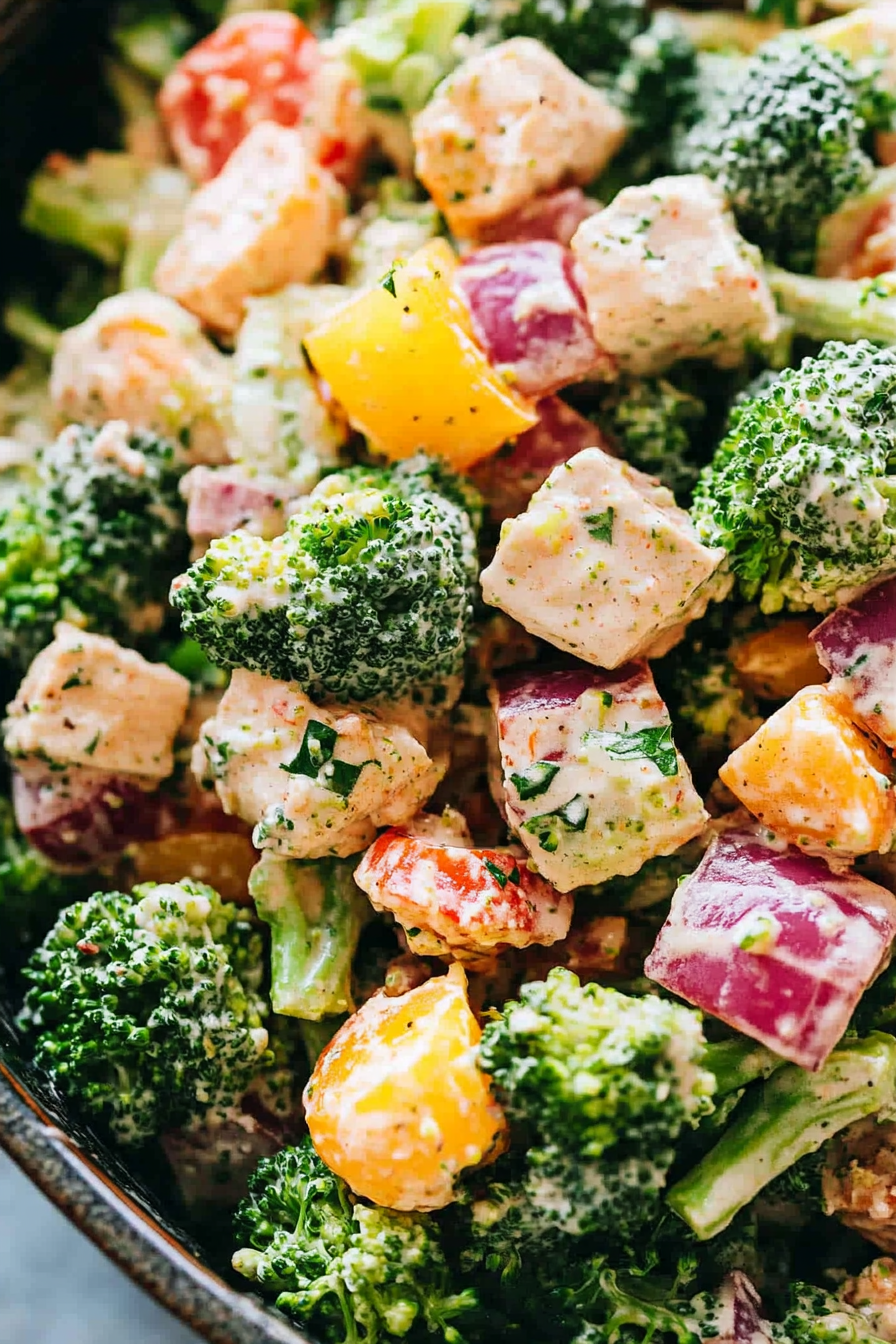 Creamy Broccoli Salad Recipe Final Dish Presentation