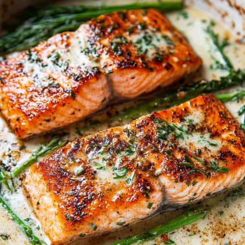 Creamy Garlic Dijon Salmon Recipe