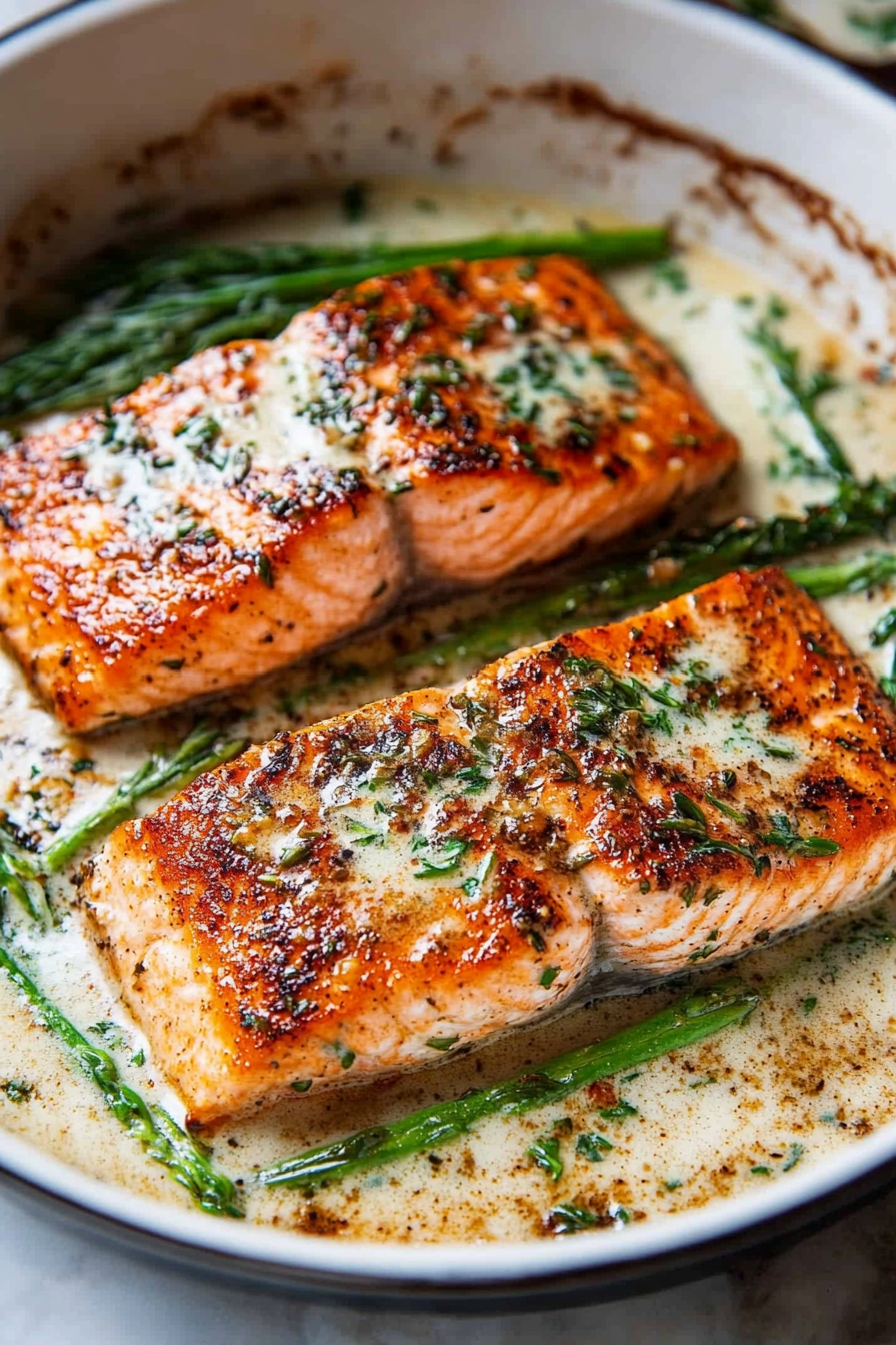 Creamy Garlic Dijon Salmon Recipe