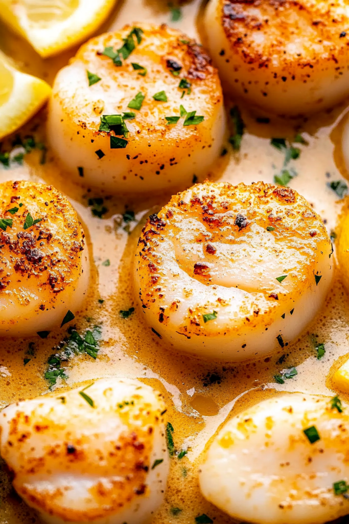 Creamy Lemon Butter Scallops Recipe