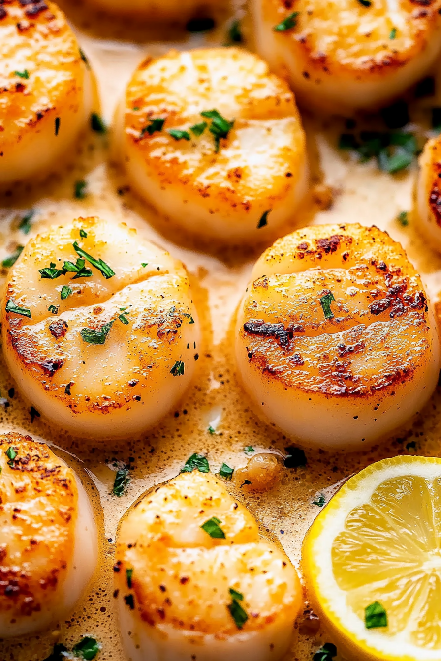 Creamy Lemon Butter Scallops Recipe Final Dish Presentation