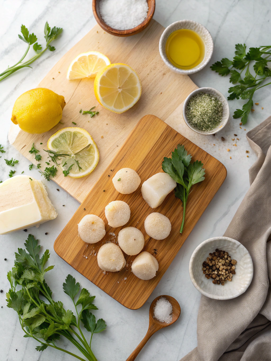 Creamy Lemon Butter Scallops Recipe ingredients