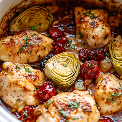 Crock Pot Chicken with Artichokes Recipe